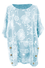Load image into Gallery viewer, Dandelion Print Button Detail Top

