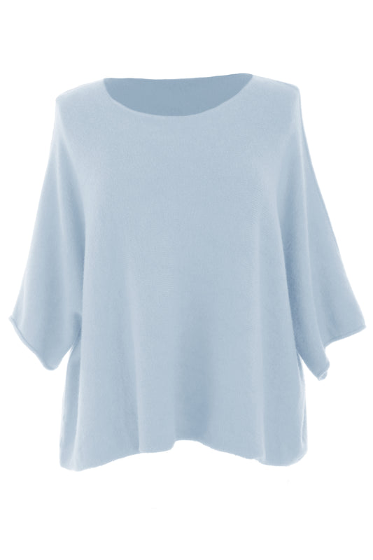 Batwing Short Sleeve Soft Knit Jumper