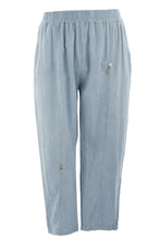 Load image into Gallery viewer, Button Detail Cropped Linen Trouser
