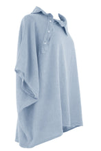 Load image into Gallery viewer, Collar Diagonal Button Linen Shirt
