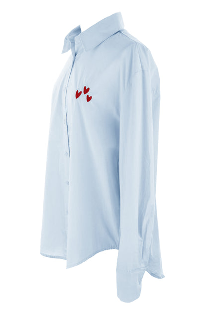 Heart Embroidery Shirt