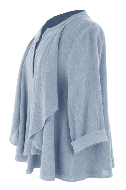 Drape Detail Teabag Shirt