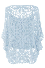 Load image into Gallery viewer, Flower Pattern Crochet Top with Vest
