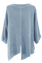 Load image into Gallery viewer, V Cutout Hem Linen Teabag Top

