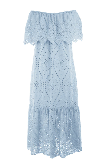 Broderie Anglaise Bardot Midi