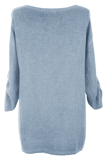 Cutout Button Detail Teabag Top