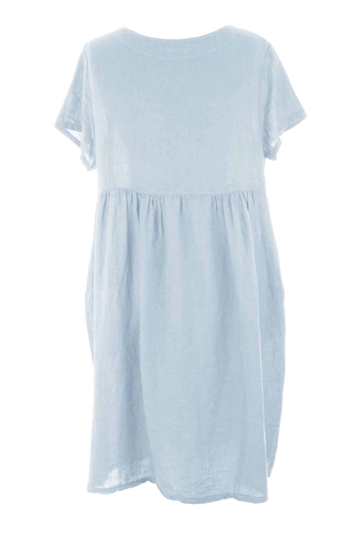 Short Sleeve 2 Pocket Linen Dress