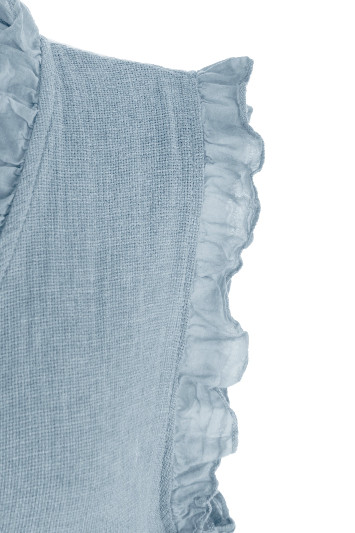 Sleeveless Frill Trim Teabag Top