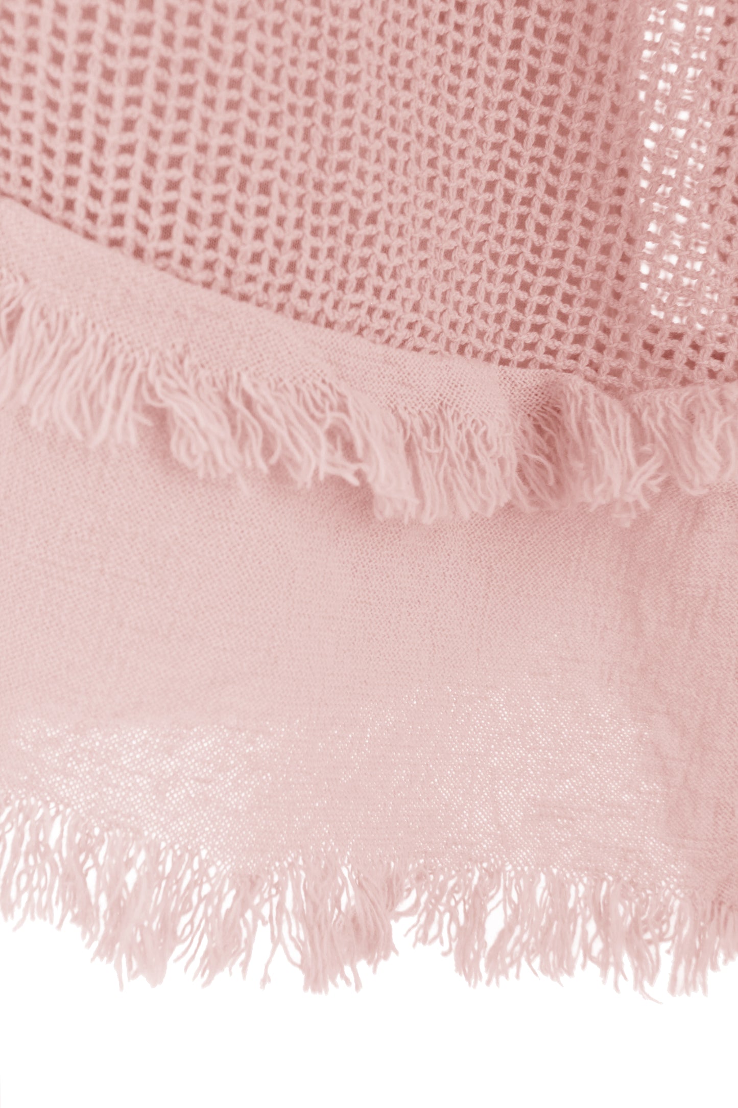 Frayed Trim Mesh Top with Vest