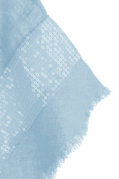 Sequin Trim Linen Top