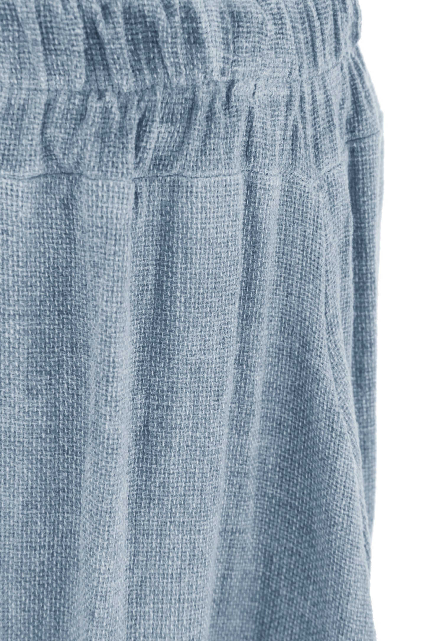 Side Slit Wide Leg Teabag Linen Trouser