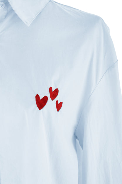 Heart Embroidery Shirt