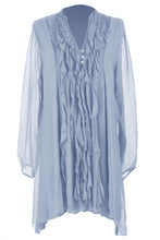 Load image into Gallery viewer, Frill Tassel Silk Blouse
