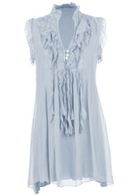 Load image into Gallery viewer, Sleeveless Frill Tassel Silk Tunic
