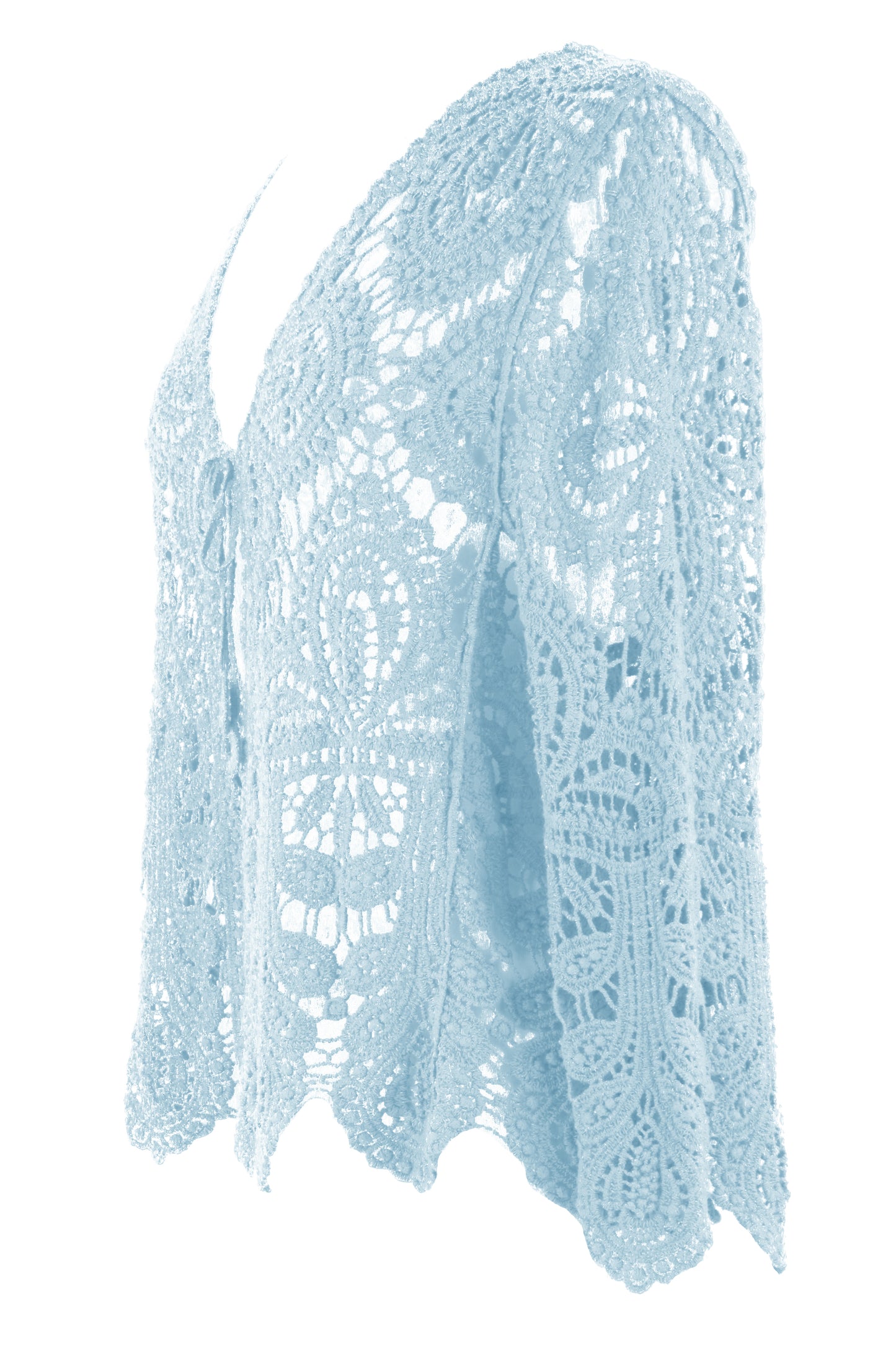 Tie Front Crochet Cardigan