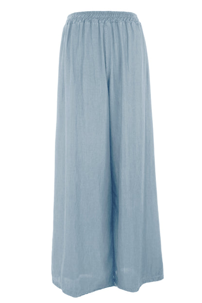 Wide Leg Denim Trouser