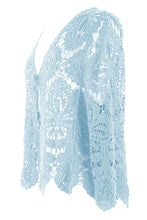 Load image into Gallery viewer, Tie Front Crochet Cardigan
