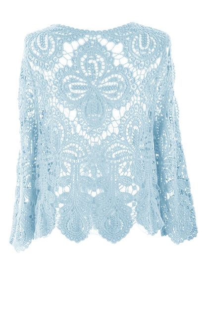Tie Front Crochet Cardigan