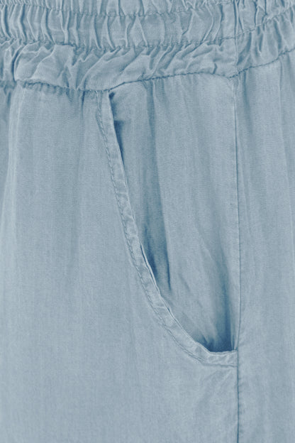 Wide Leg Denim Trouser