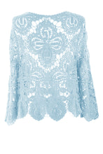 Load image into Gallery viewer, Tie Front Crochet Cardigan
