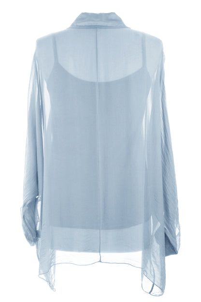 2 Piece Silk Shirt with Vest