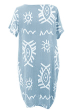 Load image into Gallery viewer, 2 Pocket Abstract Print Dress
