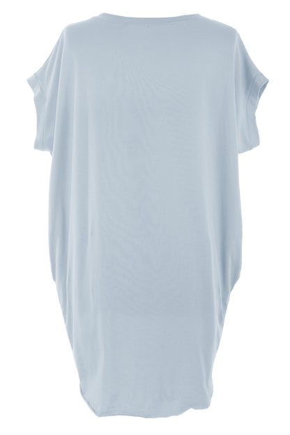 Silver Foil Heart Tunic Top