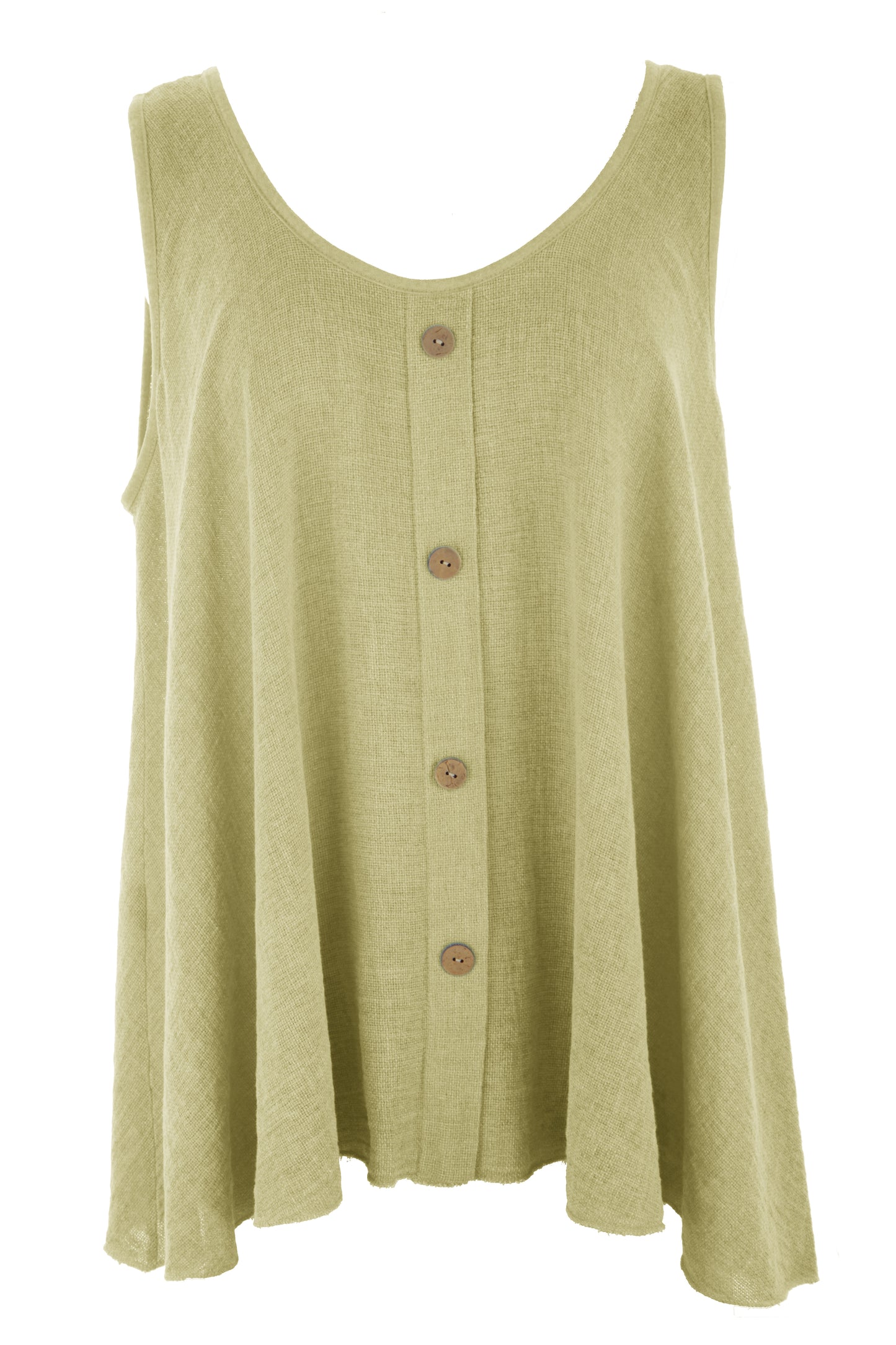 Button Detail Teabag Vest