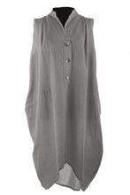 Load image into Gallery viewer, Sleeveless Button Detail Linen Dress
