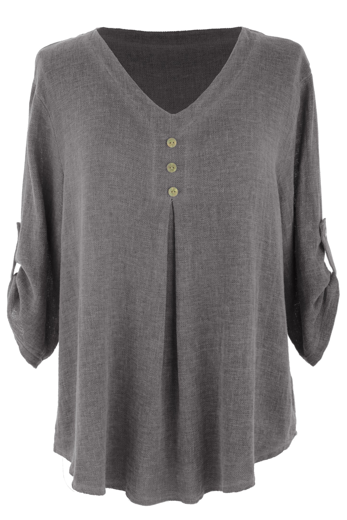 3 Button Detail Teabag Top