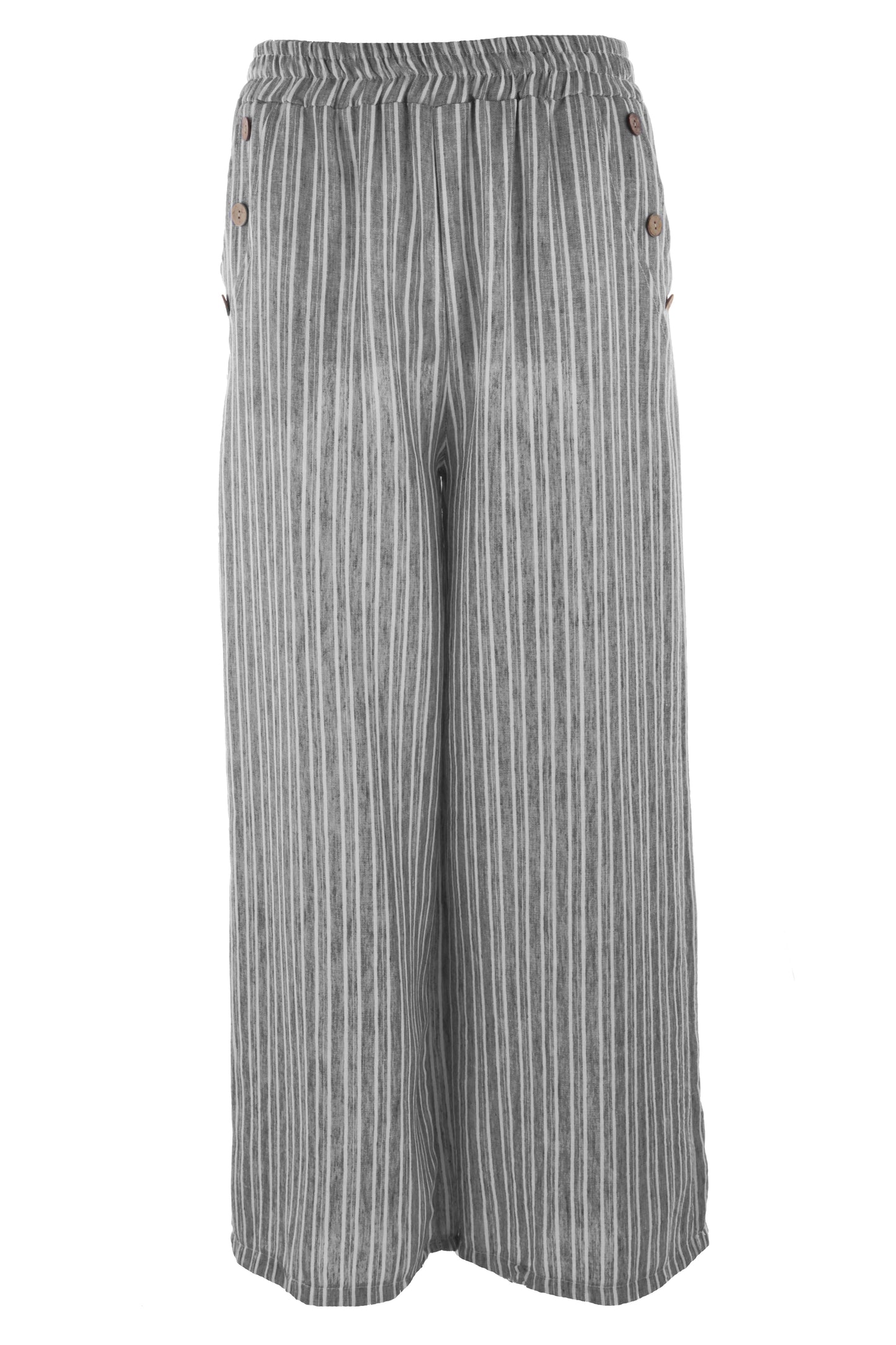 Button Detail Pocket Stripe Trouser