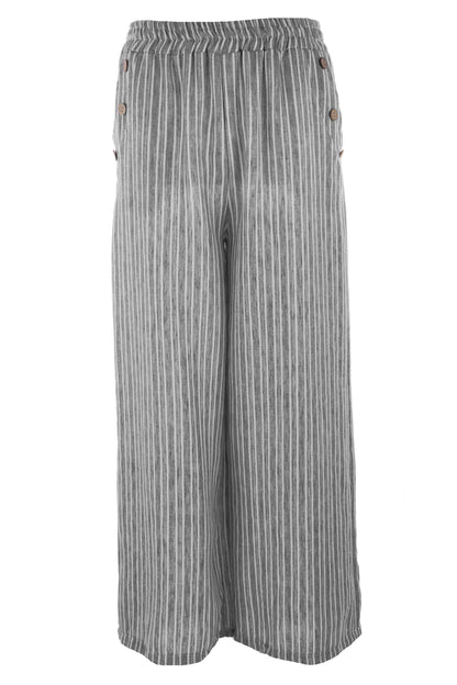 Button Detail Pocket Stripe Trouser