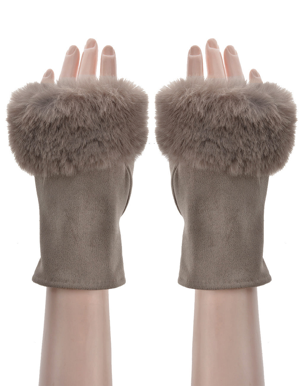 Faux Fur Fingerless Gloves