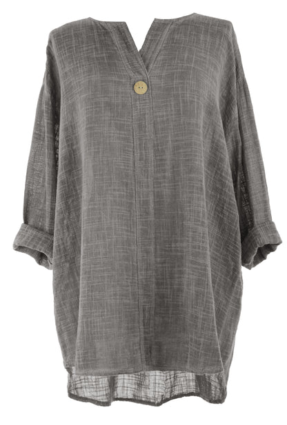 Button Detail Cotton Top
