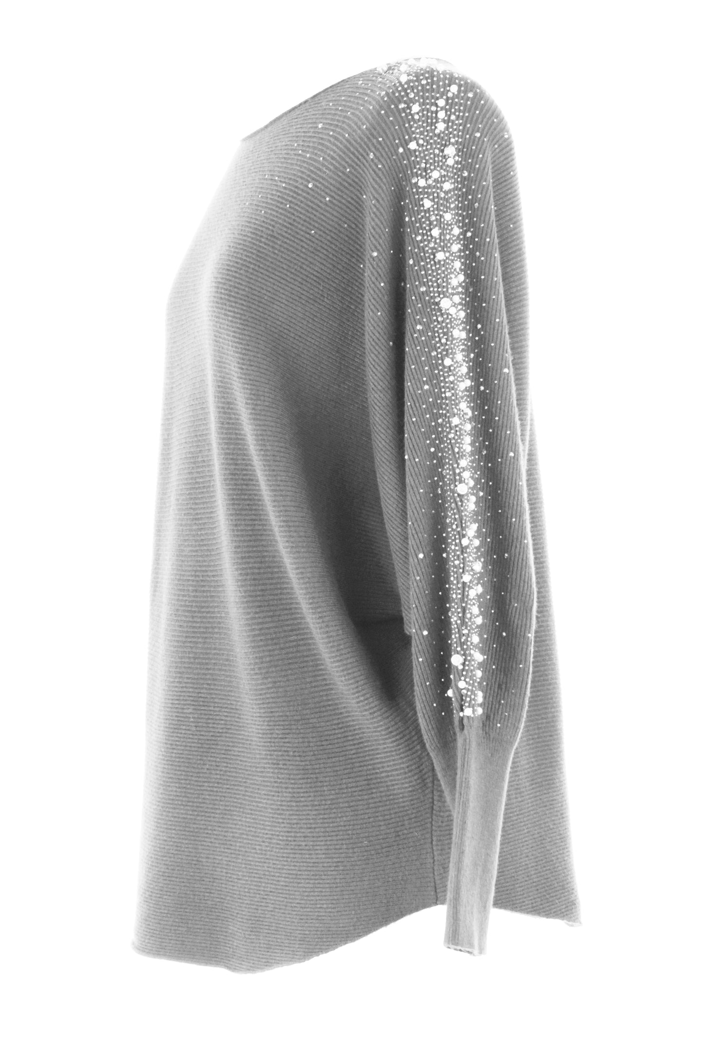 Pearl Diamante Sleeve Jumper