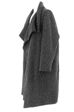 Load image into Gallery viewer, Chevron Waterfall Wool Coat
