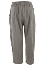 Load image into Gallery viewer, Button Detail Cropped Linen Trouser
