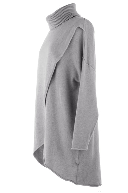 Polo Neck Flap Front Jumper