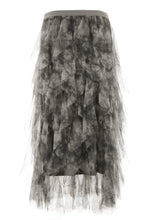 Load image into Gallery viewer, Abstract Print Ruffle Tulle Skirt
