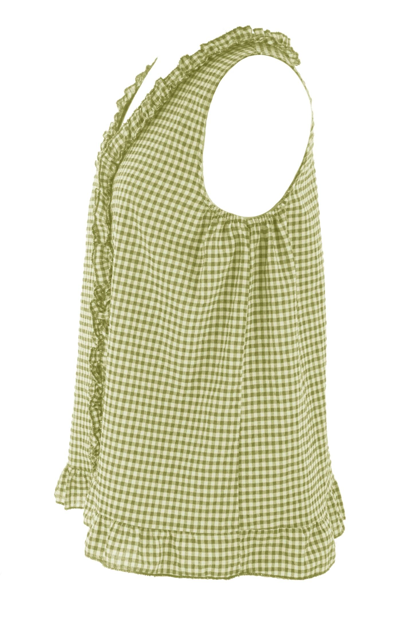 Sleeveless Gingham Top