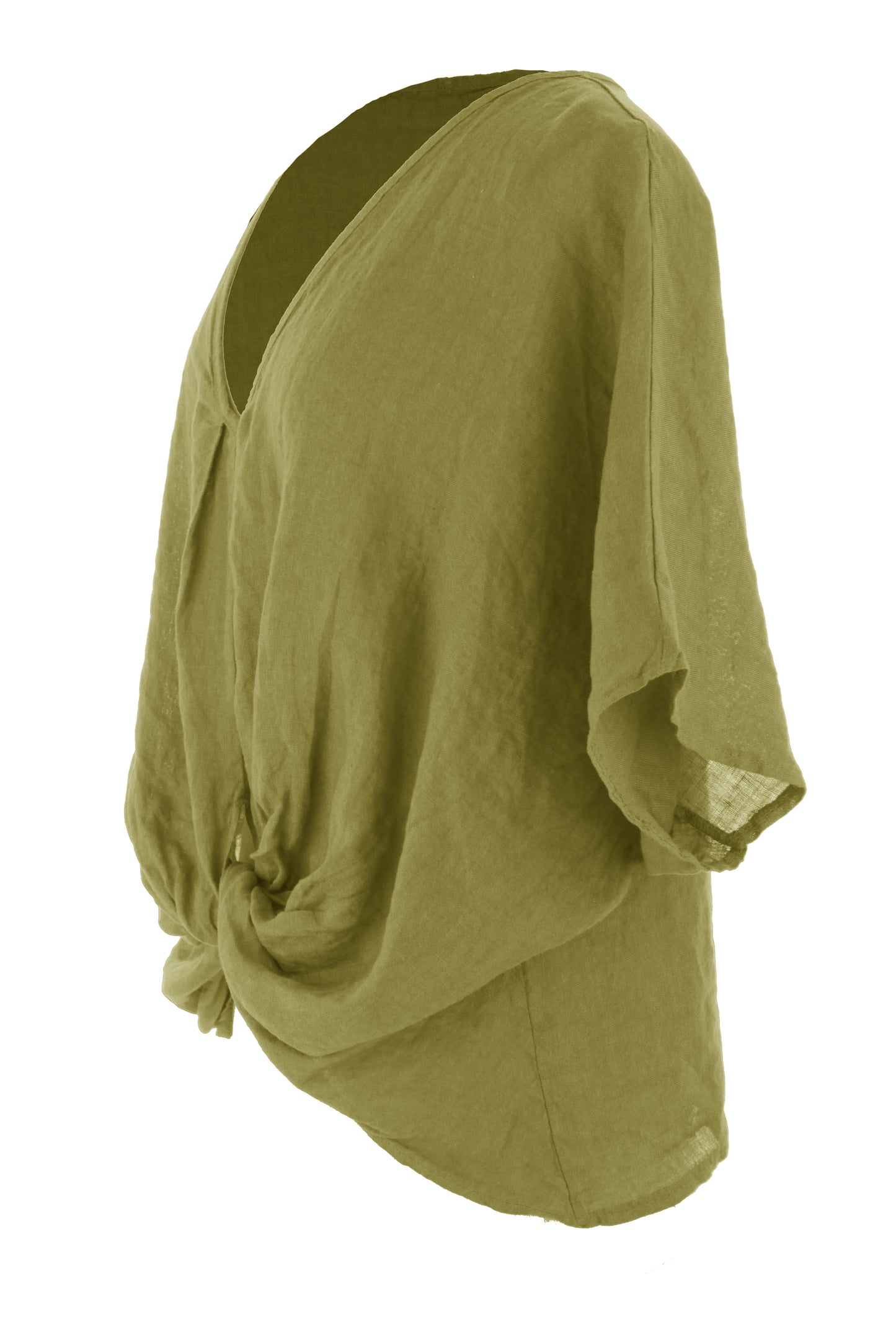 Twist Hem Linen Top