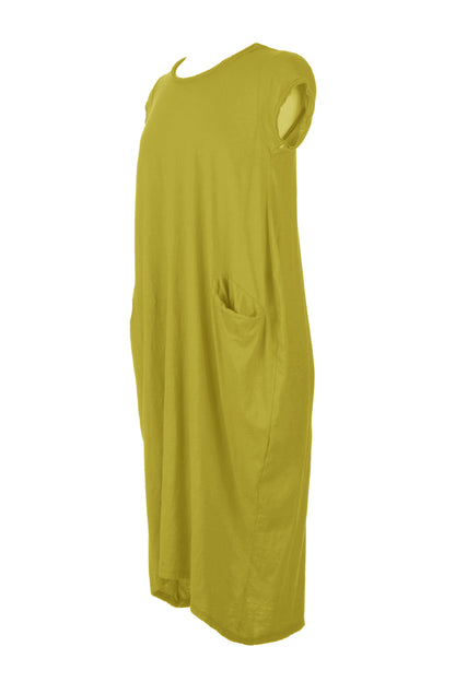 Cap Sleeve 2 Pocket Cotton Midi