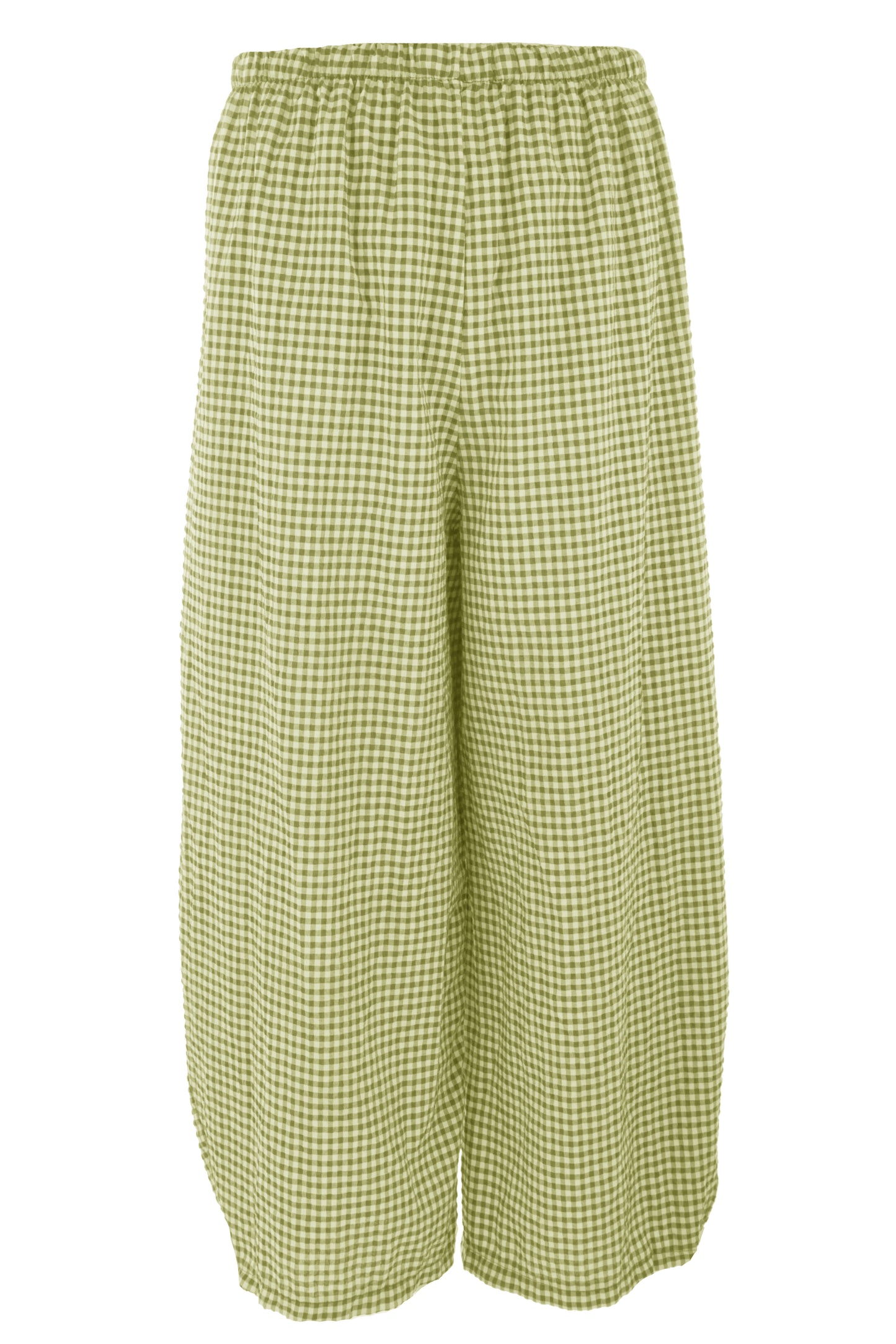 Barrel Leg Gingham Trouser