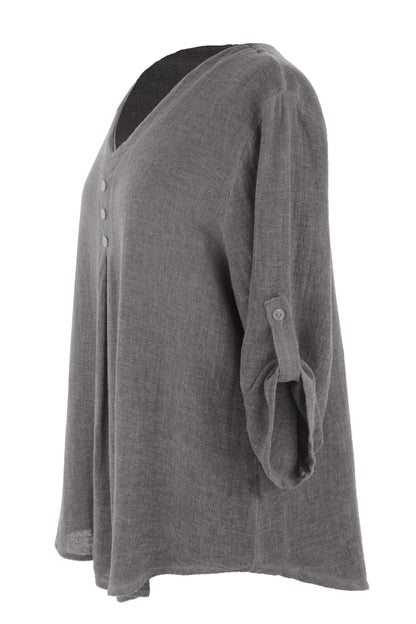 3 Button Detail Teabag Top