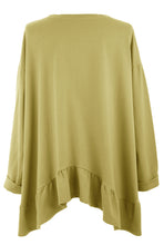 Load image into Gallery viewer, V Neck Frill Hem Jersey Top
