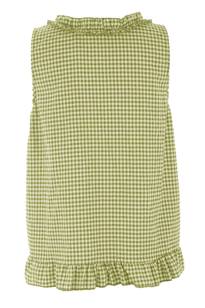 Sleeveless Gingham Top