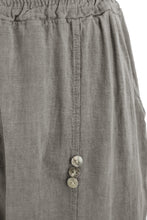 Load image into Gallery viewer, Button Detail Cropped Linen Trouser
