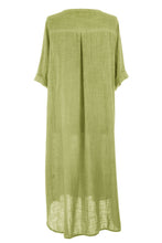Load image into Gallery viewer, One Button Detail Linen Dress
