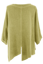 Load image into Gallery viewer, V Cutout Hem Linen Teabag Top
