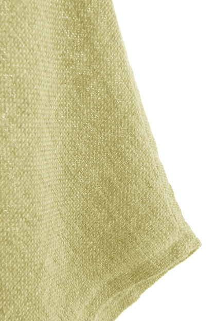 V Cutout Hem Linen Teabag Top